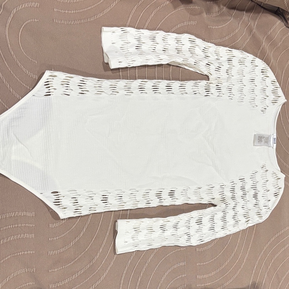 Wolford White Cut-Out Bodysuit